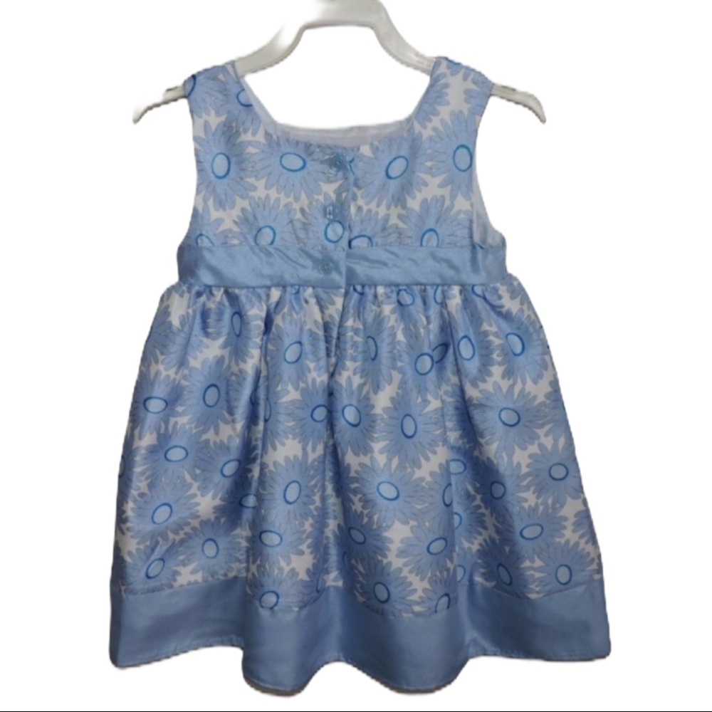 George Toddler Dress Baja Blue Flowers 24M - Picture 4 of 5